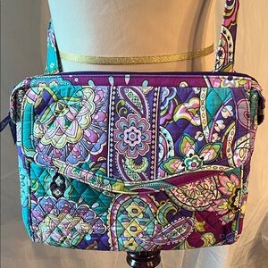 Vera Bradley Purple and Blue Laptop Bag